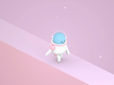 Pink world rimla-animation rimla pink cycle cute fun happy character cinema4d art animation illustration