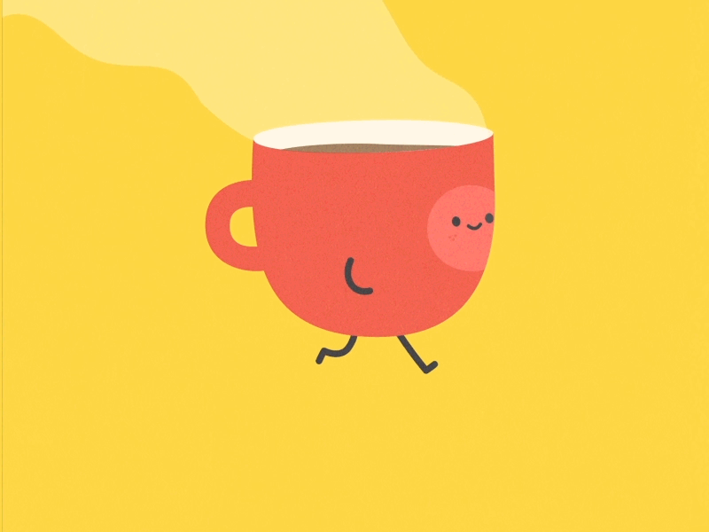 Take a sip animation character cute cycle design fun happy illustration rimla rimla animation vector