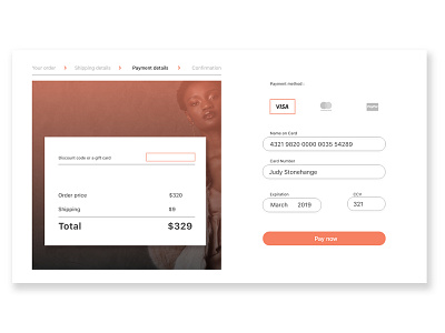 Daily UI #002 Credit Card Checkout credit card checkout daily ui 002 dailyui ui challenge