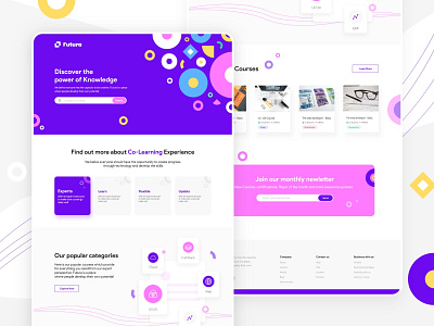 E-learning website 2021 background design design challenges e learning education explore landing page concept landingpage landscape template templates try ui ui ux ux visual design web webapp website