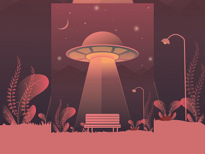 UFO Travelers 2019 art background color comic character design design art explore first design illustration illustration art inspired landscape try vector