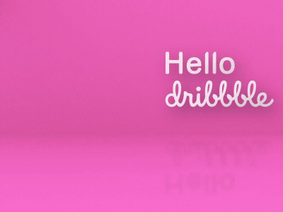 Hello Dribbble! 3d animation animation debut dribbble first first shot hello motion pink
