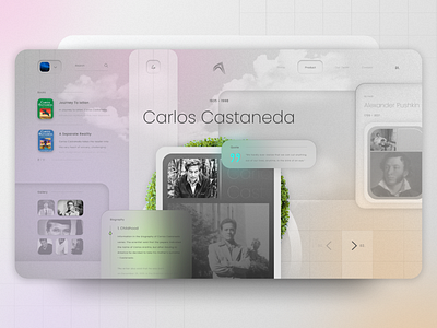 — Modern library / UI / Page app branding carlos design interface library page pushkin ui ux web web app web design веб дизайн визуализация