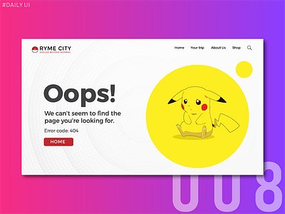 404 Error Page - DailyUI 008