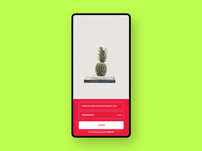 App Login Page app daily 100 challenge dailyui design himym how i met your mother pineapple ted mosbey ui ui ux ui design uidesign uiux user experience user interface ux uxdesign