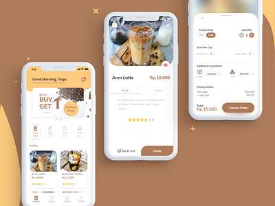 Qopi - Coffee ordering application adobe photoshop adobe xd animation app app design coffee design ui ux