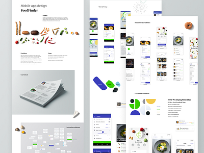 Mobile app design FoodFinder design food app human interface information architecture material design mobile app mobile design mobile ui ui user interface design userflow ux web