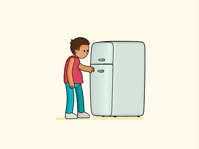 The fridge we need 2d 3d animation animator c4d illustrator loop gif motion motiongraphics quarantine sketchtoon toon