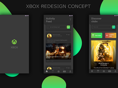 xbox concept concept design mobile ui