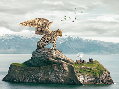 Guardians Of Island: The Leopard animals colorful design fantasy illusion manipulation photoshop