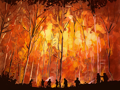 Wild Fires digitalillustration drawing illustration ipadart ipadillustration wildfire