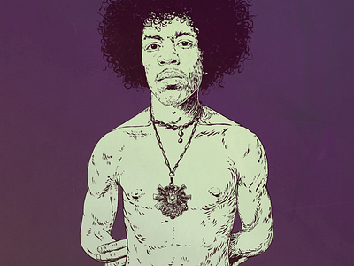 Hendrix art digitalillustration drawing hendrix illustration ipadart ipadillustration portrait