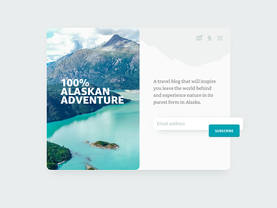 100% Alaskan Adventure 026 alaska concept daily ui dailyui subscribe ui