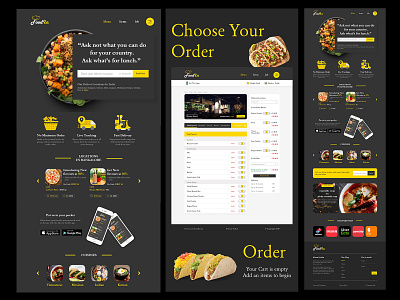 Food_Web_Application animation design ios minimal mobile typography ui ux web website