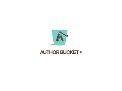 AuthorBucket® Identity authors brand mark corporate identity identity logo symbol warm grey wordmark