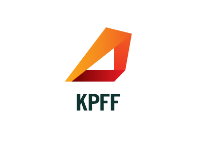 KPFF Comp branding dimensional engineering identity logo orange rebrand triangle