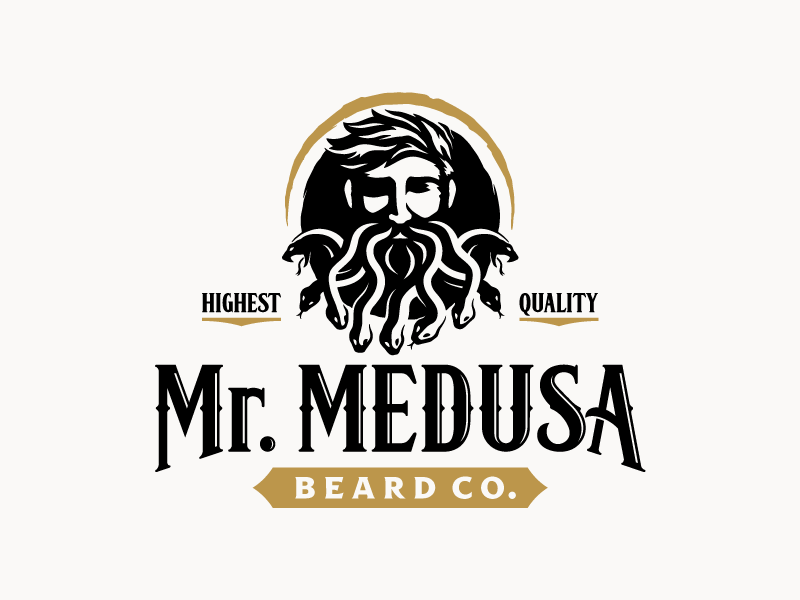 Mr. Medusa Beard Co. by Carlos Medina on Dribbble
