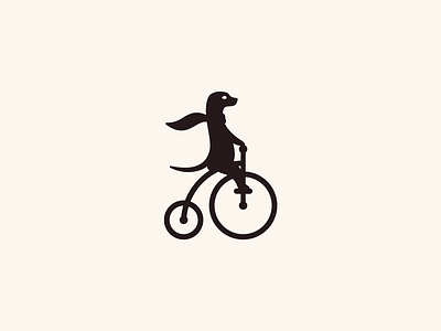 Meerkat on a Bicycle animal animal logo branding design logo mark meerkat symbol typography