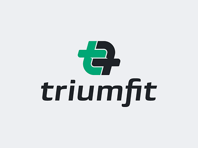 Triumfit app logo branding design icon logo logotype mark symbol typography vector