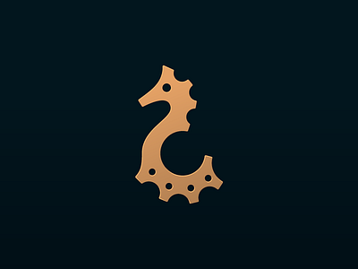 Mechanical Seahorse animal brand brand design branding design icon logo mark seahorse symbol vector