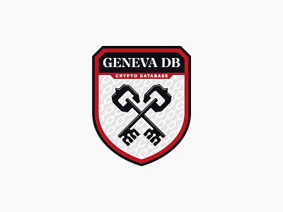 Geneva DB badge brand branding crypto design illustrator logo logotype mark shield symbol typography vector