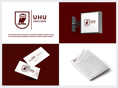 UHU Restaurant Logo Design