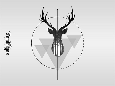 Wild art deep deer design forest illustration nature pandhegaz vector