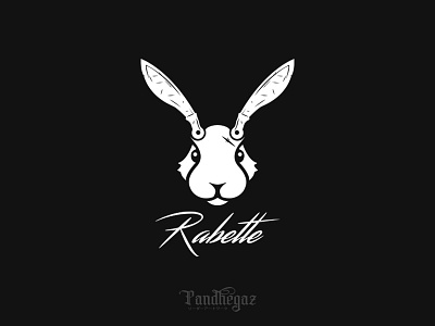 Rabette art design flat graphic graphic design illustration logo machette negative negative logo negative space logo pandhegaz rabbit rabbits vector