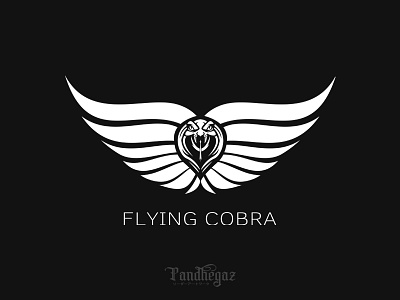 FLYING COBRA art cobra design flat graphic graphic design illustration logo negative negative space logo pandhegaz vector wing wings