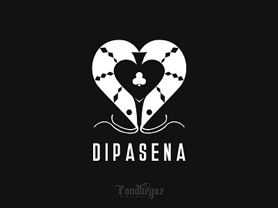 DIPASENA art card card game clover design diamond flat graphic graphic design illustration logo love negative negative space logo pandhegaz shrimp spade vector