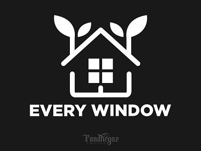 Every Window abstract architecture building business construction estate green home house icon illustration logo modern negative negative space logo pandhegaz property symbol vector window