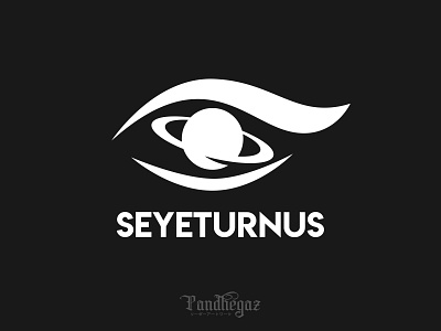 Seyeturnus background color design element eye eyes galaxy graphic illustration isolated negative space logo object pandhegaz planet round saturn set space symbol vector