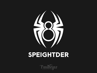 Speightder animal background black brown cartoon creepy design halloween illustration insect isolated macro nature negative space logo pandhegaz scary set spider vector wildlife