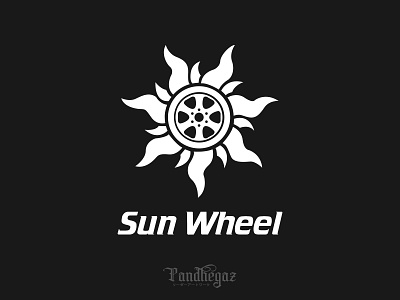 Sun Wheel abstract background circle concept design graphic icon illustration logo logotype negative space logo pandhegaz round sign spiral sun symbol template vector wheel