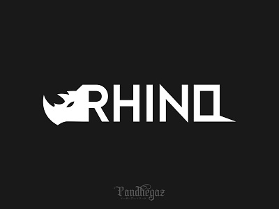 Rhino animal concept creative design element graphic icon illustration logo negative space logo pandhegaz rhino rhinoceros shape sign silhouette symbol vector wild wildlife