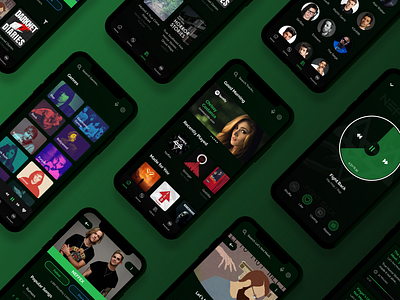 Spotify 2.0 (Dark Mode)- Mobile App Complete Platform Redesign