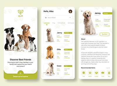 Pet Shop App - Get your Best Friend at Home animal lover app branding clean ui design dog dogs ecommerce app gradient logo minimal modern pets petshop shopping app typography ui design uiux ux design web design