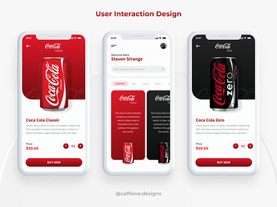 Drinkbrary - Your All Softdrinks at one place. app clean ui cocacola design ecommerce gradients minimal mobile mobile app mobile app design mobile design mobile ui modern softdrink trending ui design uidesign uiux uxdesign uxui