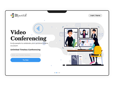 Video Conferencing - Landing Page Design