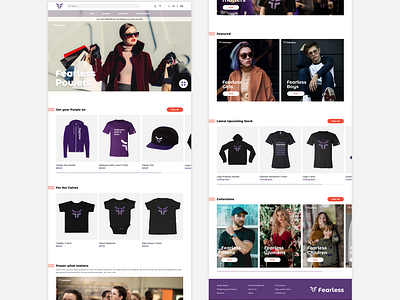 Fearless Ecommerce Landing Page Concept Design