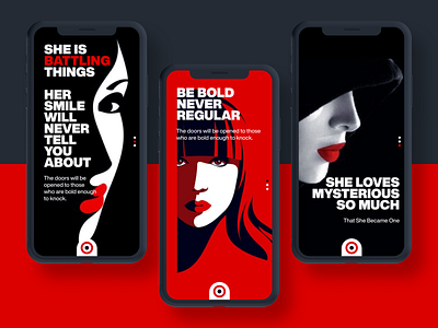 Bold Lady - Quote App app bold bold color bold colors bold font clean ui design gradient illustration minimal modern quotes red trending typography ui design uiux uxdesign women women empowerment