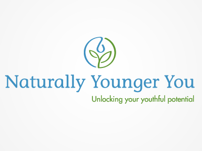 Naturally Younger You logo health leaf logo lotion natural skin care water youth