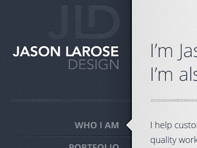 Detail of my new website blue gray grunge logo texture