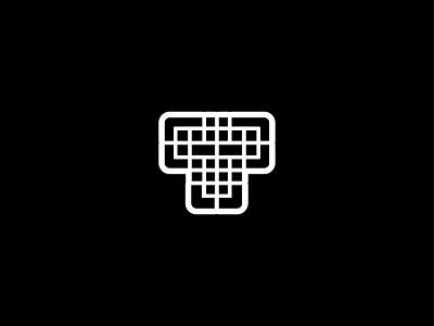 Tetris app black and white branding design graphic design illustration illustrator logo minimalist logo tetris vector