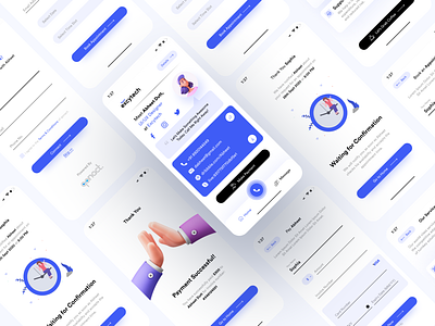 Contact card made digital blue business card clean clean ui contact card minimal mobile ui modern ui simple typography uidesign uiux userinterface webdesign