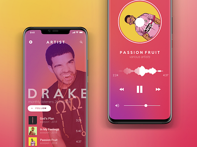 Music Player App UI animation app app design clean design flat icon illustration lettering minimal typography ui ui ux uidesign user experience userinterface ux vector web webdesign