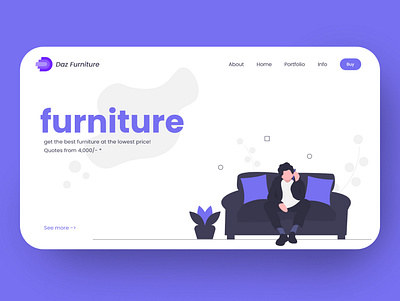 Web page design for Daz Furniture clean illustration minimal ui uidesign user experience userinterface ux webdesign website