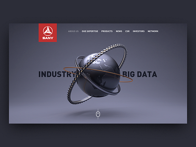 Webpage-SANY 3d data design earth homepage industry web
