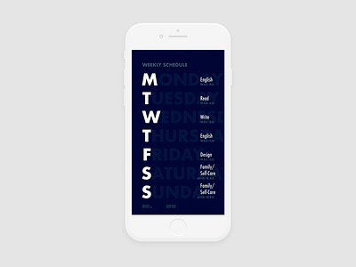Weekly Schedule Wallpaper graphic design iphone wallpaper