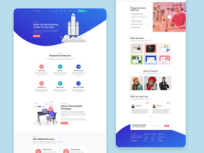 ThemeWadi Landing page design agency landing page agency website creative design design dribbble landing page landing page design landing page ui startups stratup web web design web ui web ui design website xd design